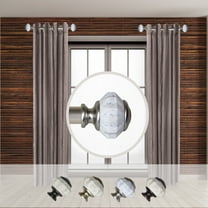 Domovina Ciara 1-inch Side Curtain Rod 12-20 Inches (Set of 2)-Color:Satin Nickel