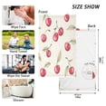 thumbnail image 6 of Yayeee 2 Pack Hand Towels for Bathroom 100% Cotton 16" x 28" Soft Absorbent Kitchen Towel, Red Cherry, 6 of 7