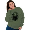 thumbnail image 4 of Celestial Sun Space Hands Spiritual Unisex Plus Fleece Graphic Sweatshirt Brisco Brands 2X, 4 of 5