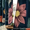 thumbnail image 3 of Floral Curtains,Boho Curtain Flower Pattern Drapes for Living Room Colorful Flower Botanical Window Treatment Blackout Thermal Insulated Curtains 53"W x 63"L (Pack of 2), 3 of 6