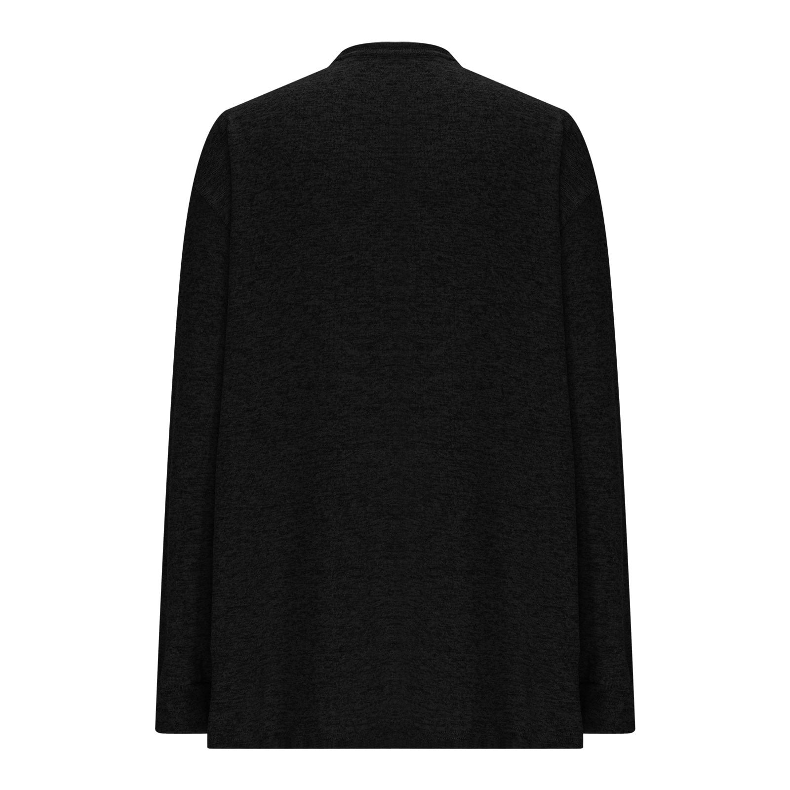 Hueook Cardigan Sweaters for Women Color Long Sleeve Casual Tops Blouse with Pocket Cardigan Black 4X