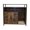 Rustic Brown + Particle Board+MDF, variant on Modern Wooden Cat House w/ Scratching Pad - 33.46" Hidden Litter Box Enclosure