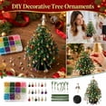 thumbnail image 4 of DIY Beaded Christmas Tree Kit, 3D Bead Tree Craft Kit for Adults, Beaded Tabletop Christmas Decor, Holiday Centerpiece for Home, Party Decoration and Creative Gift Giving,Purple-Orange, 4 of 9