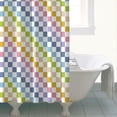 thumbnail image 4 of Colorful Checkerboard Pattern Shower Curtain 72"x72" ,Bathroom Decorative Shower Curtains Set with 12 Hooks,Modern Waterproof Washable Shower Curtain, 4 of 6