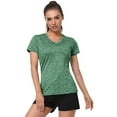 thumbnail image 3 of Outfmvch t shirts for women Short Sleeve Moisture Wicking Shirts Sport Activewear womens tops Army Green, 3 of 9