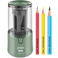 thumbnail image 1 of AFMAT Electric Pencil Sharpener, Auto Stop, Super Sharp & Fast, Electric Pencil Sharpener Plug in for 6-12mm No.2/Colored Pencils/Office/Home-Green, 1 of 7