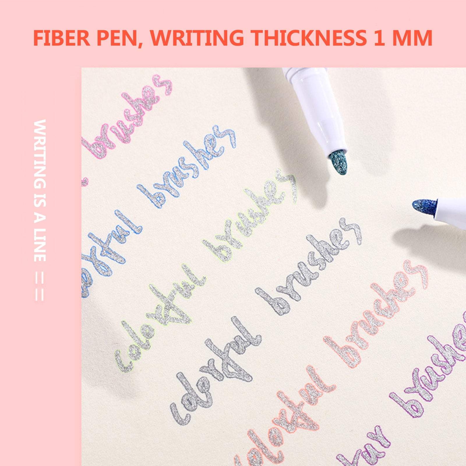 8 Color Double Outline Marker, Outline Shimmer Markers with Metallic, Self Outline Glitter Marker for Birthday Christmas Card Journaling Drawing Crafting