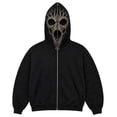 thumbnail image 2 of YNGKMEA Ghost Face Pattern Hoodies Halloween Party Sweatshirt Festival Gathering Hoodies Halloween Ghost Face Print Hooded Sweatshirt Black 2XL, 2 of 4