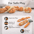 thumbnail image 3 of MGEZCOO Dog Toys for Aggressive Chewers Pack of 8 | Eco-Friendly Puppy Toys, Knotted Cotton Rope for Dental Health & Interactive Play, 3 of 7