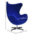 thumbnail image 2 of Fauteuil Lounge Pivotant et Inclinable Lesley avec Base en Acier Inoxydable, 2 of 3