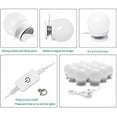 thumbnail image 2 of Hollywood LED Vanity Mirror Lights Kit, Dimmable Stick on USB Vanity Lights,Makeup Light Strip For Bedroom, Dressing Room, Wedding, Party illuminating (4000K Natural White 14 Bulbs 5V USB), 2 of 7