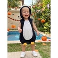 thumbnail image 4 of Cjfdfy Newborn Baby Boy Girl Halloween Animal Costume Romper Penguin Sleeveless Hooded Clothes Infant Cute My First Halloween Penguin Fall Winter Clothes 0-3Y, 4 of 9