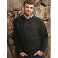thumbnail image 5 of Aran Woollen Mills Men's 100% Wool Irish Cable Knit Fisherman Sweater Pullover Made in Ireland, 5 of 8