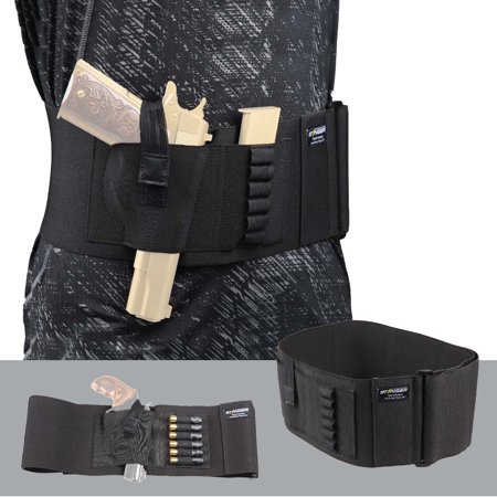 Stinger Belly Band Holster for Concealed Carry, IWB OWB Gun Holster, Most Comfortable Waistband Handgun Holster by Special Breathable Fabric, Pocket for Extra Round of Revolver Bullet (Right (Best Concealed Carry Pocket Gun)