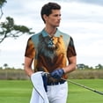 thumbnail image 4 of Salouo Prairie Meditating Lion for Men's Short Sleeve Polo Shirts,Polo Shirts for Men Performance Short Sleeve Golf Shirt Athletic Casual Collared T-Shirt-XX-Large, 4 of 8