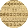 thumbnail image 1 of Ahgly Company Indoor Round Abstract Cinnamon Brown Solid Area Rugs, 7' Round, 1 of 6