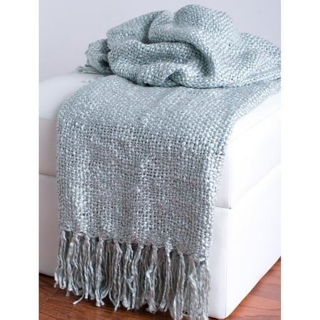 Rizzy Home Loom Woven Acrylic Luxury Throw Blanket