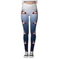 thumbnail image 4 of MKLEKYY Leggings para mujer, leggings de entrenamiento, leggings con estampado navideño, pantalones de bloques de color, leggings suaves y elásticos. 4886, 4 of 4