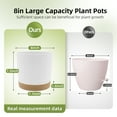 thumbnail image 7 of QCQHDU 2 Pack Plant Pot, White Plastic Indoor Planter With Drainage Holes And Removable Base, 7 of 7
