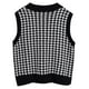 thumbnail image 1 of Gibobby Casual Suéter para Mujer, Las Mujeres Sin Mangas De Punto De Jerséis De Cuello Alto Suéter Chaleco De Cuello Redondo Lateral(Negro,CH), 1 of 5
