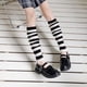 thumbnail image 4 of Guardurnaity 1 par de calentadores de piernas de punto para mujer, moda a rayas, Otoño Invierno, deportes al aire libre, hogar, escuela, oficina, Accesorios de disfraces, 4 of 6