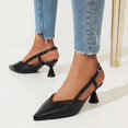 thumbnail image 7 of Clearance JeashCHAT Women's Heeled Sandals Pointed Toe Buckle Ankle Strap Pumps Slingback Heels for Wedding Party Work, 7 of 7