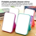 thumbnail image 6 of Desktop Makeup Mirror, Foldable Smooth Anti-fog Durable Portable Rectangle Make Up Mirror for Women Table Desk Bathroom Use, 6 of 8