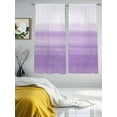 thumbnail image 3 of Purple White Gradient Sheer Curtains for Living Room Bedroom, Light-filtering Sheer Curtain, Abstract Ombre Texture Modern Art Rod Pocket Voile Window Treatment Drapes, 52’’Wx63’’L, 2 Panels Set, 3 of 7