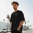 thumbnail image 4 of Dalix Lil Alien Relaxed Heavy Cotton Short Sleeve Summer Tee Mens in Black 3XL XXX-Large, 4 of 5