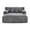 Gray, variant on Homefun 61"Chenille Oversized Chaise Lounge Chair Indoor No Assembly Required Sofa Bed with side bag 3 Pillows