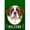 thumbnail image 1 of Saint Bernard - Best of Breed Welcome Pineapples Garden Flags. Flag is 12" x 17", 1 of 1