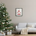 thumbnail image 2 of Stupell Industries Holiday Snow Banner Patterned Red Garden Gnome Graphic Art Jet Black Floating Framed Canvas Print Wall Art, Design by Heatherlee Chan, 2 of 5