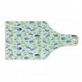 thumbnail image 1 of Green Flower Cutting Board, Floral Pattern Abstract Rose Design Romance Valentines Day Inspired, Tempered Glass Cutting and Serving Board, Wine Bottle Shape, Blue Pale Green White, by Ambesonne, 1 of 1