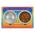 thumbnail image 1 of Circus Pet Mat for Food and Water, Abstract Colorful Retro Inspired Frame with Rainbow Colors and Stars Graphic Art, Non-Slip Rubber Mat for Dogs and Cats, 18" X 12", by Ambesonne, 1 of 2