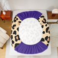 thumbnail image 5 of jejeloiu Leopard Print Texture Full Size Sheets,Purple Abstract Geometric Bed Sheets,Brown Cheetah Pattern Sheet Sets For Girl,Microfiber Bedroom Decor,4 Pieces, 5 of 7