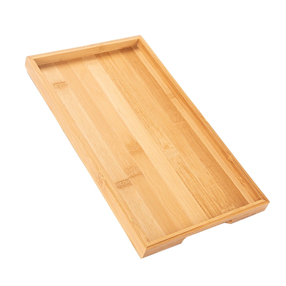 Homemaxs 1Pc Bamboo Fruit Tray Wooden Tray Bamboo Fruit Bowl Snack Tray