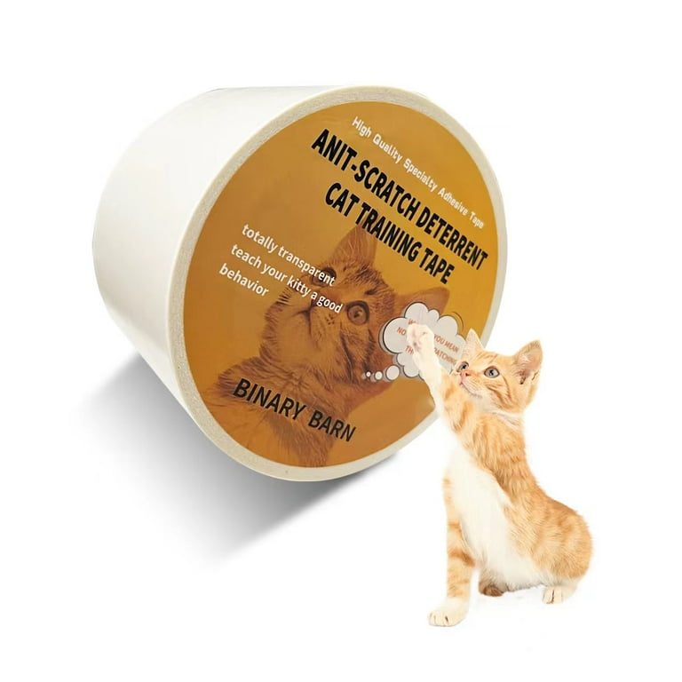 Cat Scratch Deterrent Tape,Anti Scratching Protection Tape,Furniture  Protectors from Cats,Clear Double Sided Training Tape, TheBest Choice to  Protection Your Furniture from Your Loved Pet. (Pins Free) 