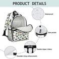 thumbnail image 4 of Cartoon Tractors Green White Pattern Backpack for School,Cute School Bag,Schoolbag with Adjustable Shoulder Straps & Padded Back,15.25"x11.5"x5.25", 4 of 5