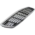 thumbnail image 3 of New Chrome Shell Grille Assembly Compatible With Mercedes Benz E320 4Matic 6 Cyl 3.2L E430 4Matic 8 Cyl 4.3L E320 Base 6 Cyl 3.2L 2000-2002 By MB1200119 2108800583, 3 of 5