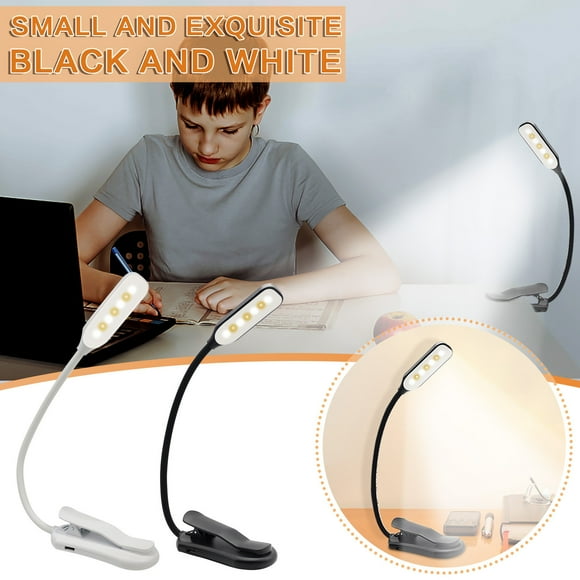 Sentmoon Desk Lamps for Home Office Small Desk Lamp Cute Desk Lamp Desk Lamp with Clamp Book - Rechargeable Reading Lights for Books In Bed
