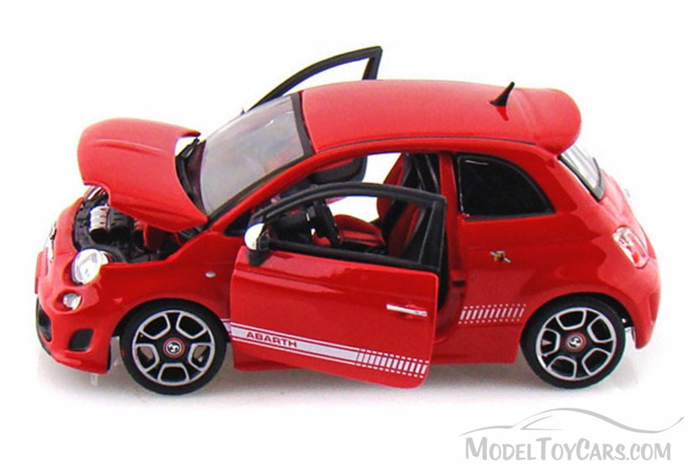 BbURAGO 1:24 2008 FIAT 500 ABARTH NEW DIECAST MODEL CAR RED 22111 