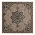 thumbnail image 2 of Unique Loom Outdoor Traditional Collection Area Rug - Antique (7' 10" Square Beige/Black), 2 of 6