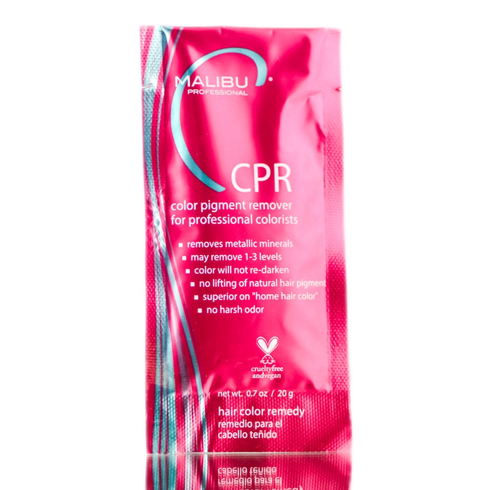 Malibu Color Pigment Reducer CPR 0.7 oz Pack of 2 with Sleek Comb