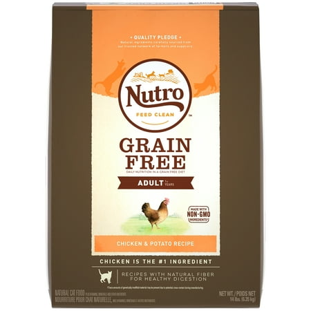 Nutro Grain Free Adult Dry Cat Food Chicken & Potato Recipe, 14 Pound Bag