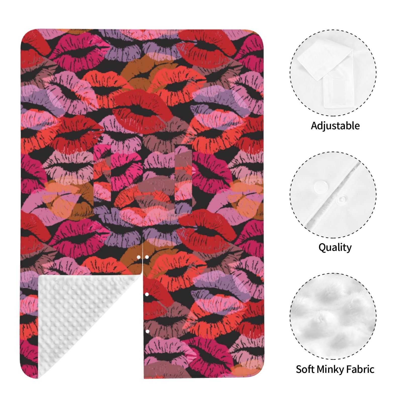 Car Seat Cover Baby - Red Lips Kissing Breathable Infant Car Seat Cover for Baby Carseat, Lightweight Comfort Baby Essentials Must Haves Newborn Stuff for Girl Boy