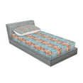 thumbnail image 2 of Ambesonne Abstract Fitted Sheet & Pillow Sham Set, Brush Stroke Arrangement, Twin, Multicolor, 2 of 2
