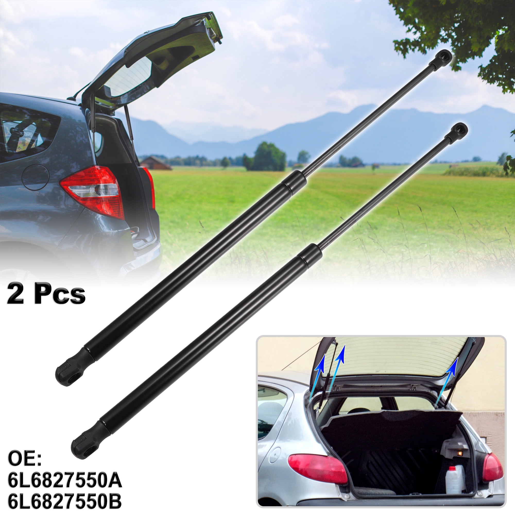 Unique Bargains 2Pcs No.6L6827550B Rear Hatch Lift Supports Struts for Seat Ibiza III