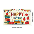 thumbnail image 1 of Happy 100th Day School Backdrop Banner Background Classroom Decoration Learning Celebration Party Supplies Student Event Festive Display Photo Booth, 1 of 5