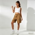 thumbnail image 4 of vigerkar Women's Lightweight Hiking Cargo Shorts Quick Dry Athletic Shorts Camping Travel Golf Zipper Pockets Water Resistant (Coffee, XXL), 4 of 9