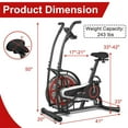 thumbnail image 2 of Gymax Unlimited Resistance Airdyne Bike Fan Exercise Bike with Clear LCD Display, 2 of 10